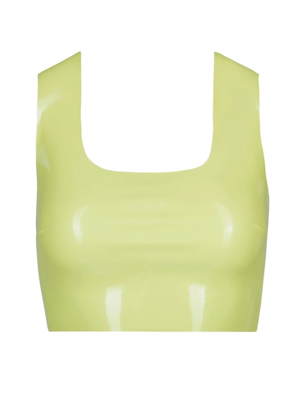 NWT Commando Faux Patent Crop in Limeade. Size M.
